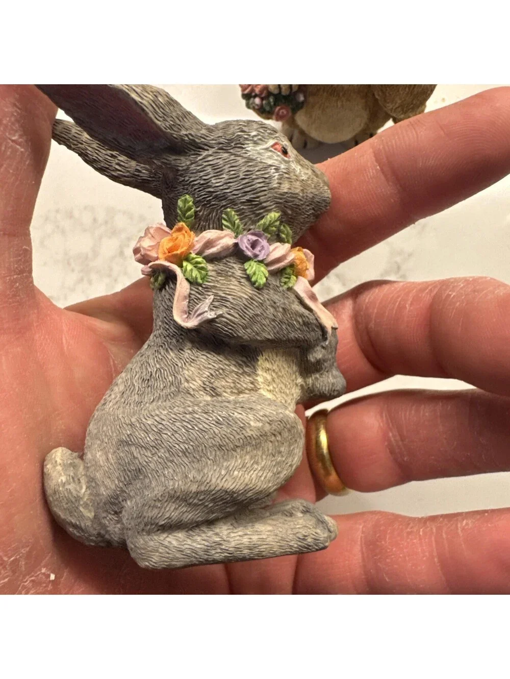Two Rabbit Figurines